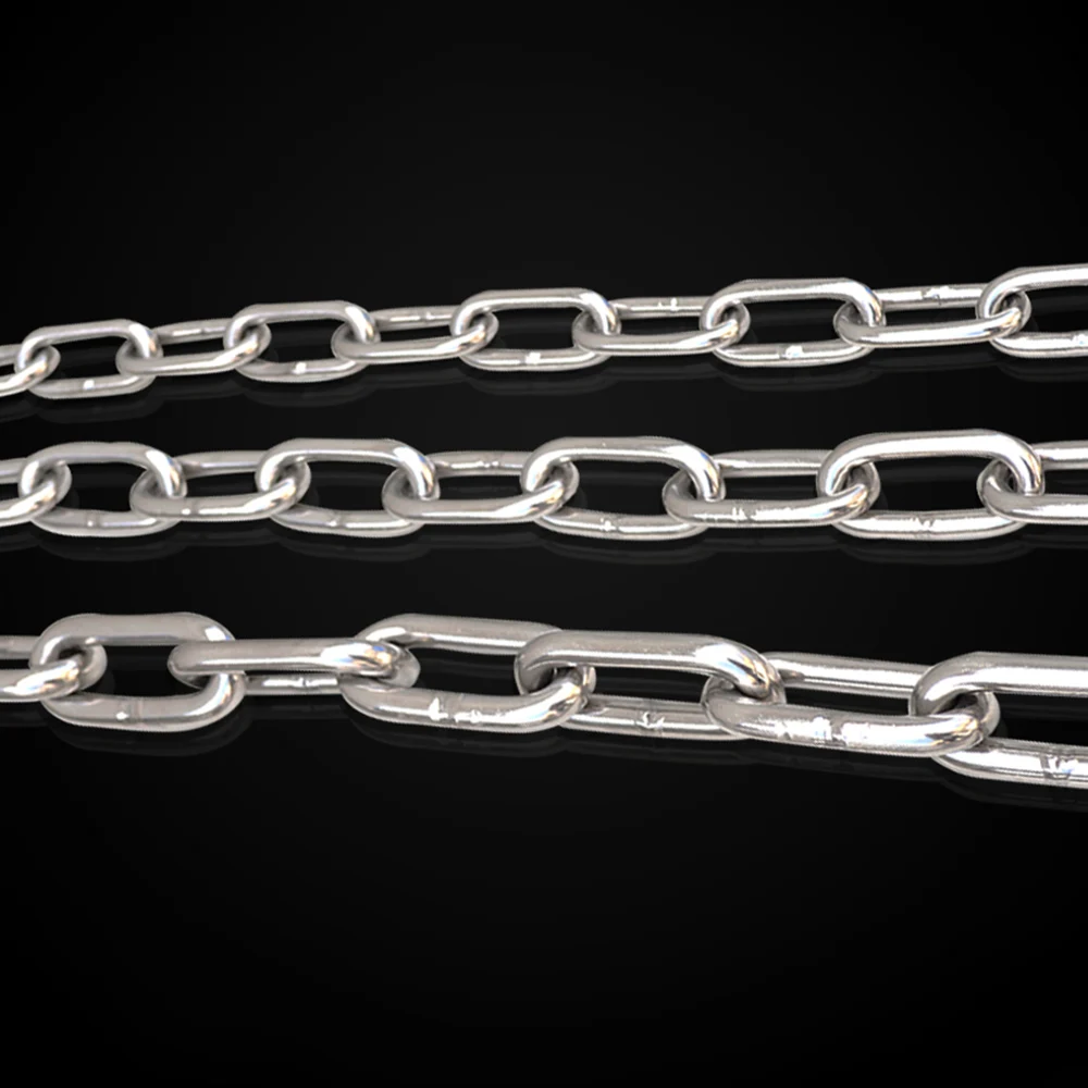 1 M Lifting Chain 1.2/1.5/2.0/2.5/3.0/4.0/5.0/6.0/8.0/10mm 304 Stainless Steel Chain Long Link Chain/Short Link Chains Key chain