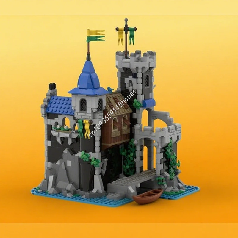 

933 шт. MOC замок крепости озерсловека, строительные блоки, рождественский коллекционный специальный выпуск, предназначенный для подарка-витрины