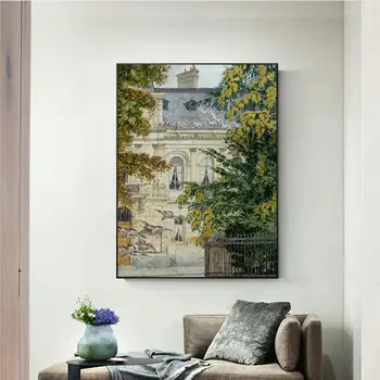 古董法式巴黎城市風景自然風光藝術畫旅行城市海報帆布畫牆畫臥室家居裝飾 10 最佳銷售 法國海報 - №7