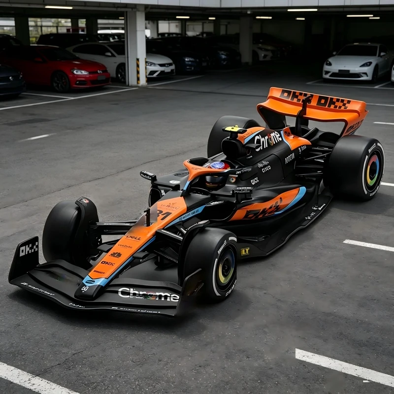 

Модель гоночного автомобиля McLaren MCL60 2023 F1 Team из сплава, масштаб 1:24, с высокой детализацией, тонкой отделкой и отличным качеством.