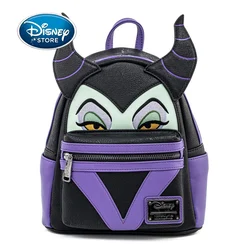 Disney PU Leather Evil Queen Backpack Cartoon 3D Maleficent: Mistress of Evil Women Casual School Bag Cosplay Adult Backpacks