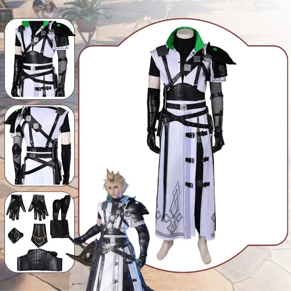 Final Fantasy VII Remake Cosplay Masculino, Roupas de Halloween, Fato de Carnaval, Roupas Disfarçadas, Fantasia 7 Nuvem