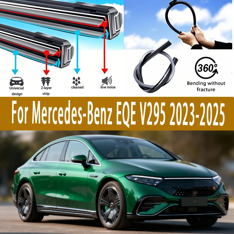 

For Mercedes-Benz EQE V295 2023-2025 2024 Front Windshield Wiper Blades 2pcs Windscreen Window Accessories