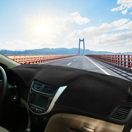 Imagen 2 del producto Para Hyundai Accent Solaris Verna RB i25 2010 2011 2012 2013 2014 2015 2016 alfombrilla para salpicadero de coche accesorios de cubierta parasol