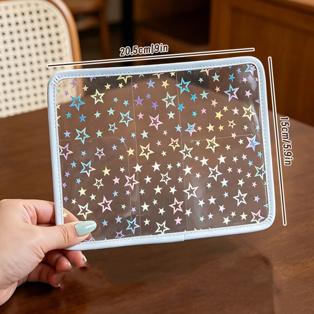 New Ultra-thin Card Holder Multifunctional Lightweight Passport Bag Sparkling Star Design Fold Purse Travel