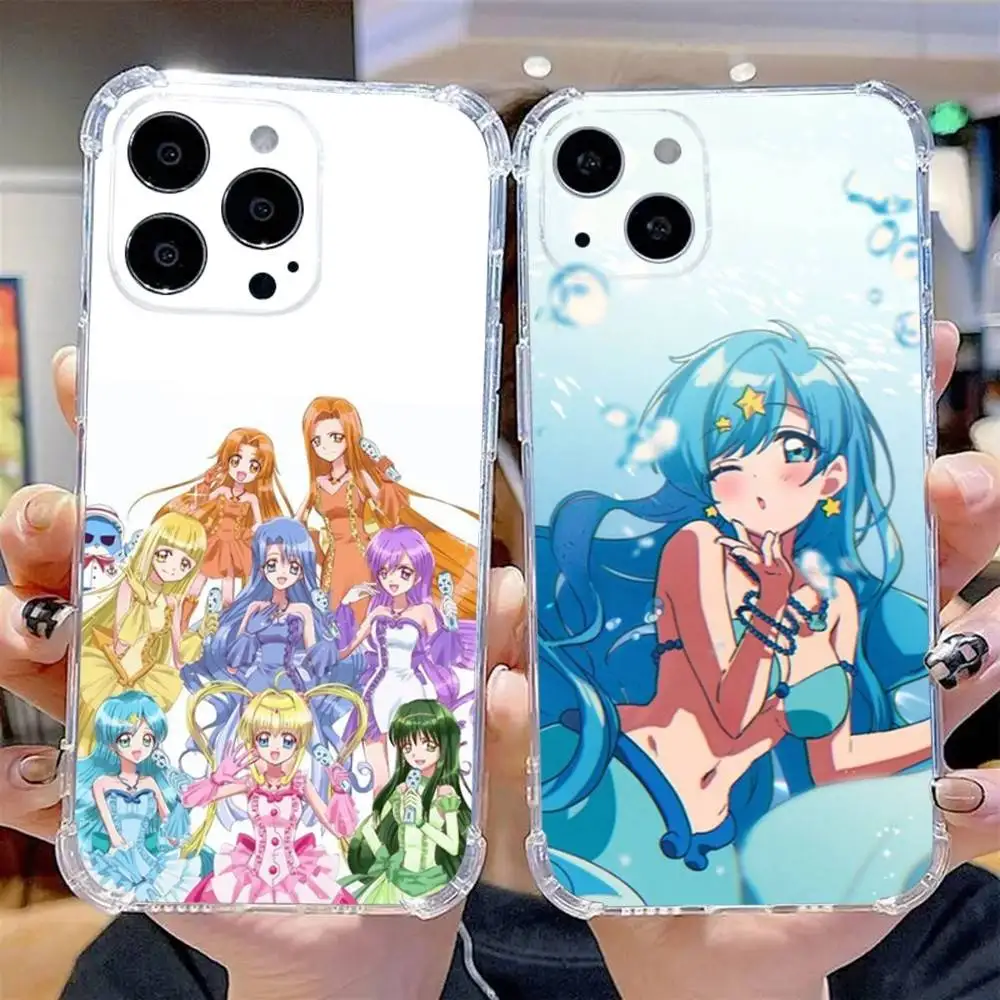

Mermaid Melody Pichi Pitch Phone Case For iPhone 16,15,14,13,12,11 Pro,Max,Plus,X,XS,XR,SE,Mini Transparent Silicone Soft
