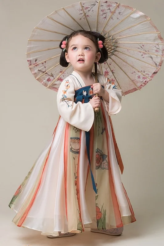 Costume traditionnel Hanfu chinois, robe de princesse orientale, élégance, Tang, danse de la dynastie, Style ancien