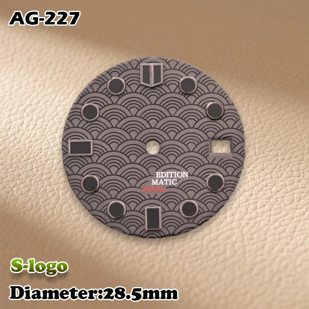 S ロゴ 28.5 ミリメートルダイビングスケールダイヤル NH35/NH36/4R/7S ムーブメントグリーン夜光時計男性用時計改造アクセサリー