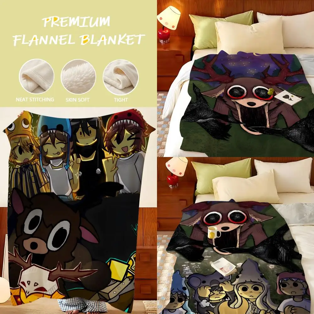 Art N-Nights I-In T-The F-Forest-tt Throw Flannel Throw Blanket, Lightweight Cozy, Durable Washable cute Cool
