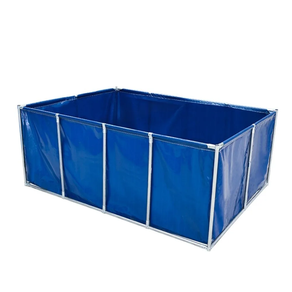 Heavy-duty Canvas Fish Pond Large Fish Pond with Steel Frame  Collapsible Tank Suitable for Garden Aquaculture and Water Storage