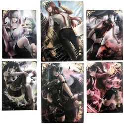 Storia della dea Tokisaki Kurumi Albedo Makise Kurisu Personaggi anime Collezione abbronzante Flash Card Cartoon Toys Regalo di Natale