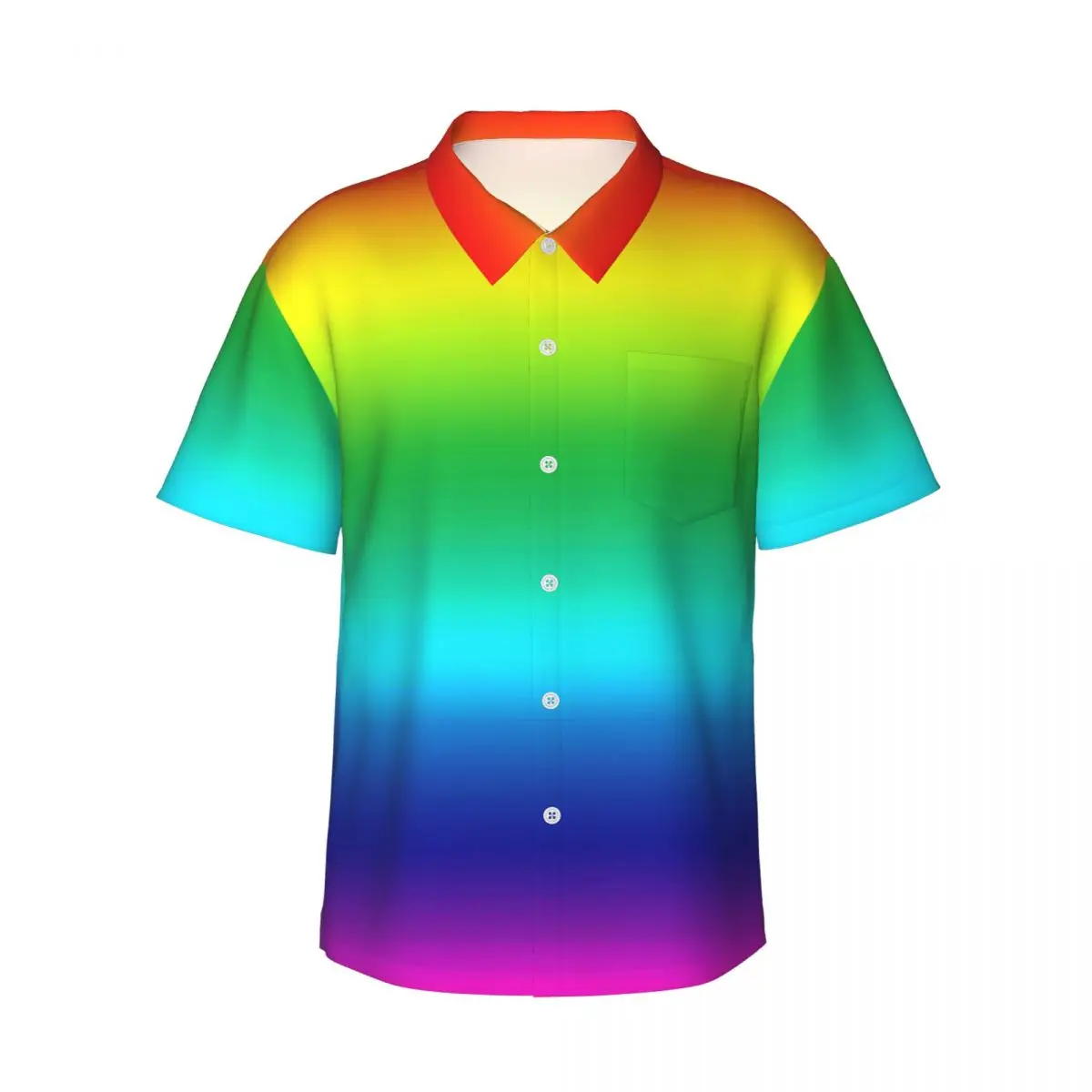 

Rainbow Flag Casual Shirt LGBT Pride Parade Vintage Hawaii Shirts Male Short-Sleeve Vacation Harajuku Graphic Oversize Blouses