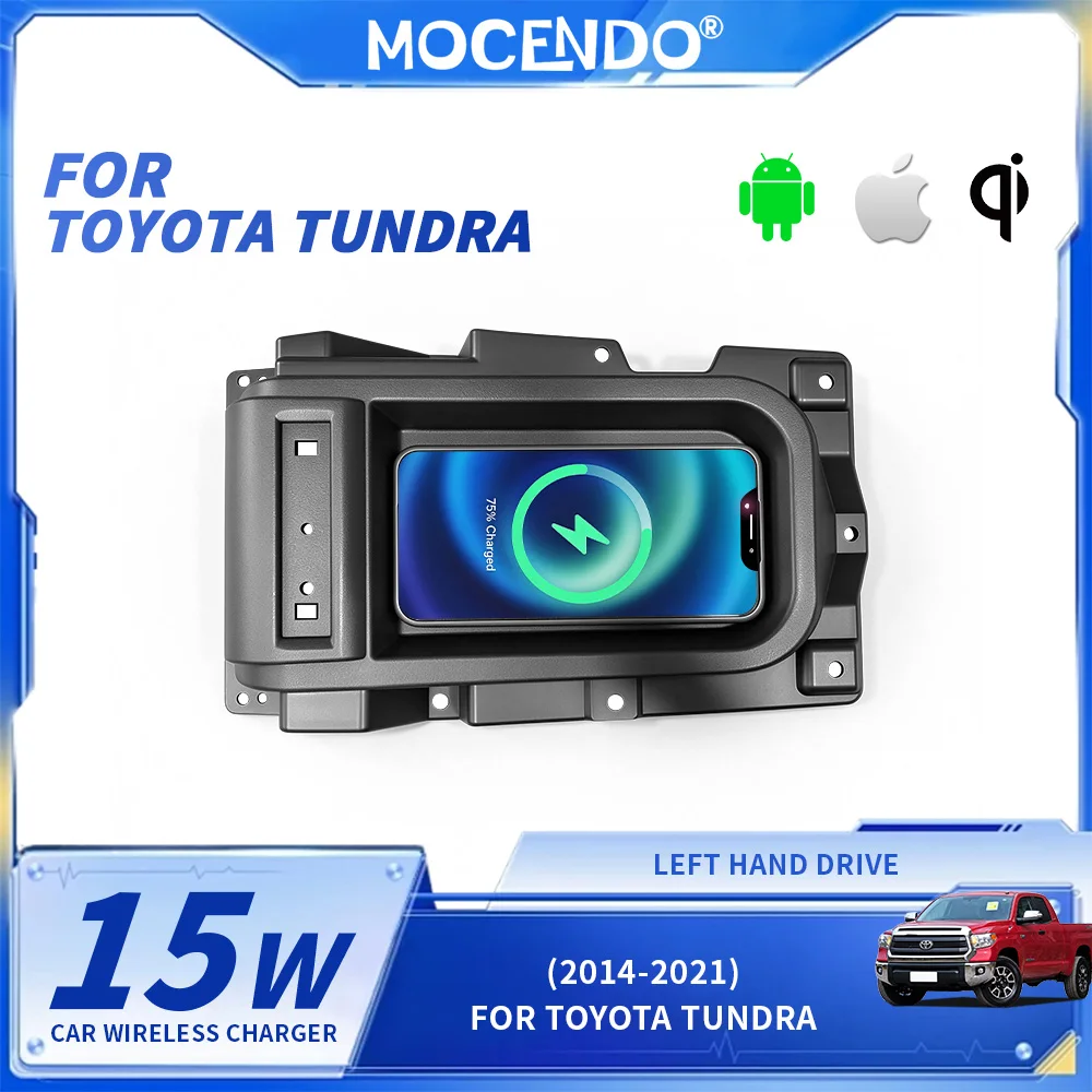 Center Console Wireless Charger Tray Assembly & Harness For 2014-2020 Toyota Tundra