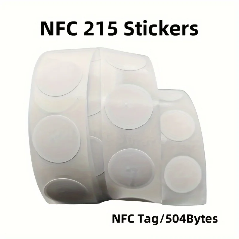 Original NTAG215 NFC RFID Tags Stickers 504Bytes Rewritable Self-Adhesive Labels Universal for TagMo Amiobot DIY