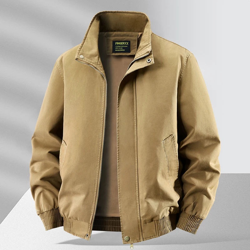 2026 Men's Outdoor Military Style Work Jacket Coat Mid-Aged Business Casual Windbreaker Work Jacket