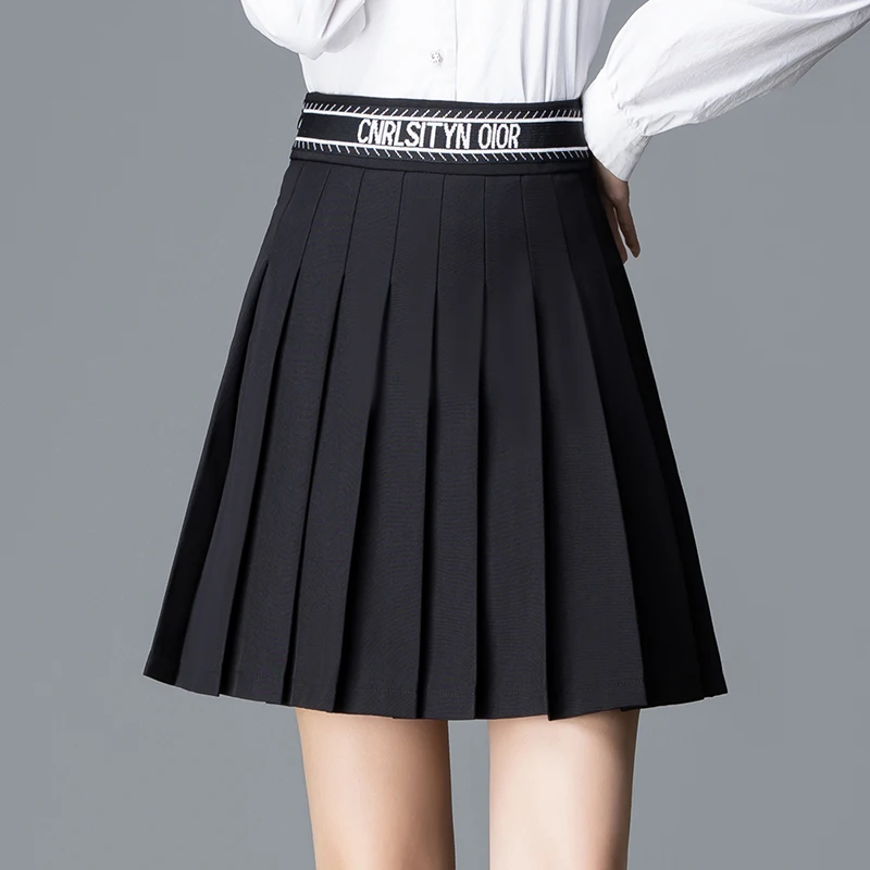

High Waist A-Line Skirt Women's Spring Summer Autumn Plaid Skirts Slimming School Sle Anti-Light ort Skirts