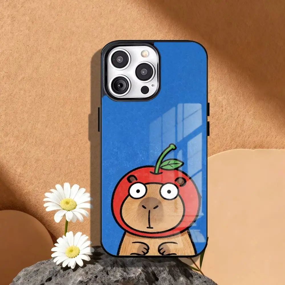 Cute Capybara Phone Cases For iPhone 17 16 15 14 13 12 11 Pro Max Full-coverage for Magsafe protective case