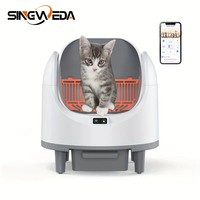Smart Cat Litter Box Automatic Self Cleaning Pet Open Cat Toilet App Control Large Capacity Easy Clean Electric Cats Litter Tray