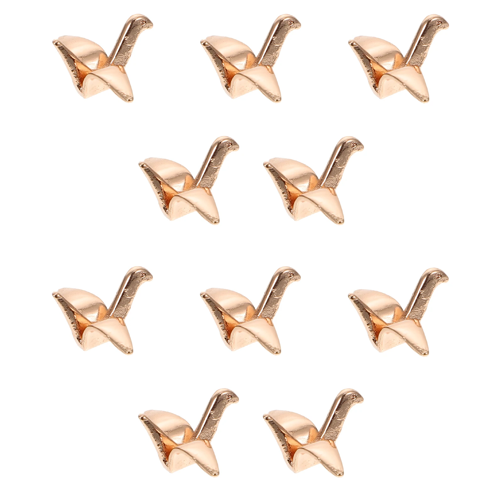 

10 pcs Copper Thousand Paper Crane Hairpin Beads DIY Decorative Materials Simple Generous Design Lightweight Durable Use