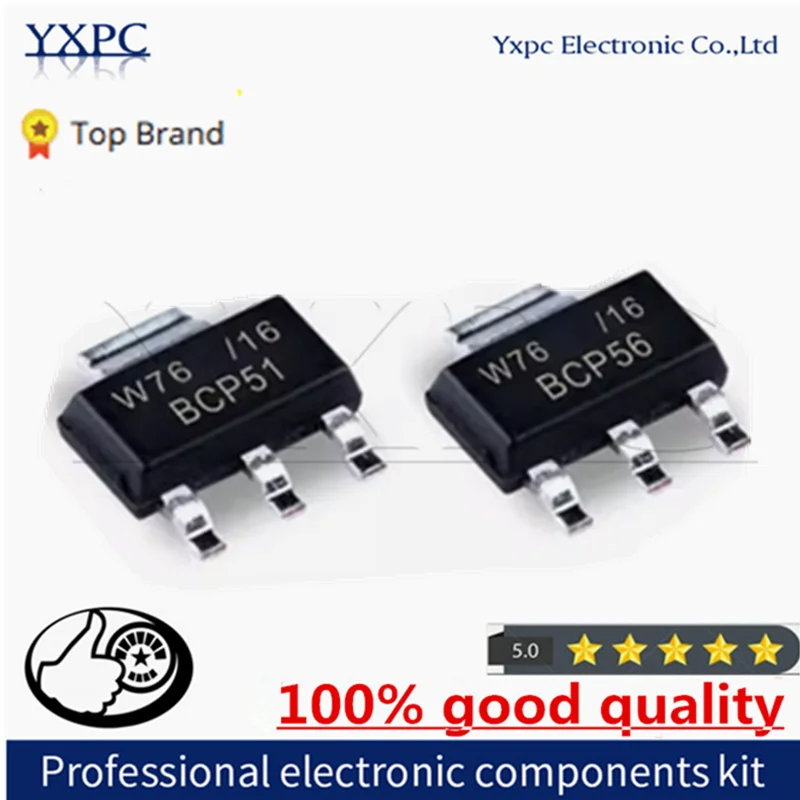 

10pcs/lot BCP51 BCP52 BCP53 BCP54 BCP55 BCP56 SOT223 BCP5616TA BCP5616 power transistor Chips