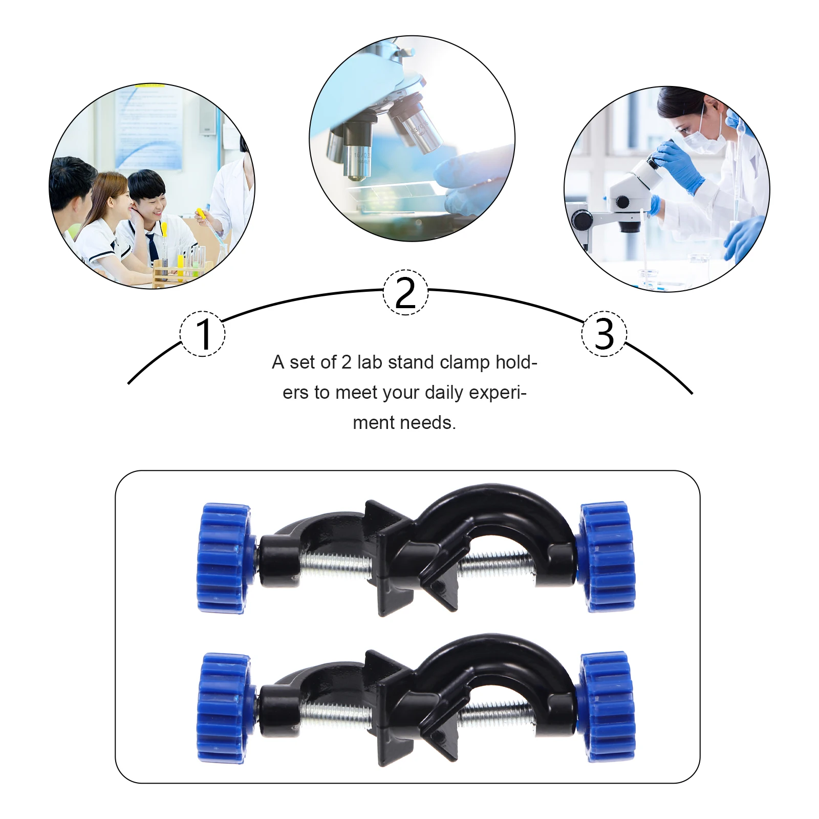 2 Pcs Cross Clip Laboratory Equipment Adjustable Clamp Bracket Right Angle Support Boss Head Magnetic Holder