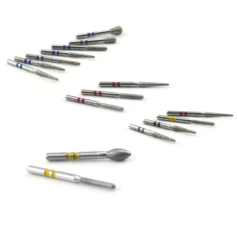 10pcs/Box Denal Diamond Burs for Preparing Sinered Rapid Cutting Zirconia Dentistry Drills Double Layered Sand Lab Tool Material