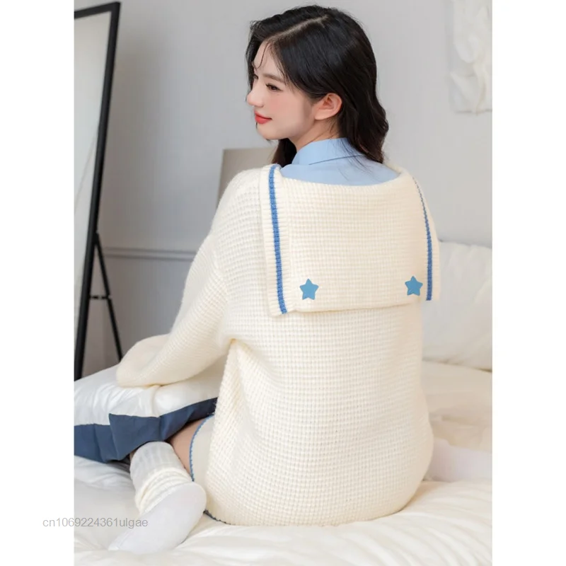 Sanrio Cinnamoroll Melody Sweater Women Autumn Trend Clothes Y2k College Style Tops Female Sweet Pullovers Knitted Sweatshirts