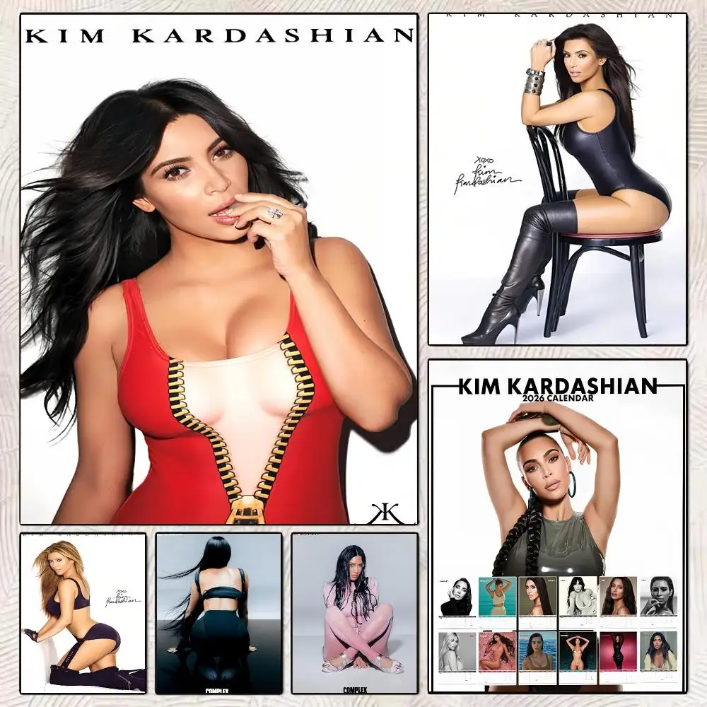 K-KIM K-KARDASHIAN Painting Calligraphy Stylish Wall Art Poster, Bedroom Living Room Home Decor Gift