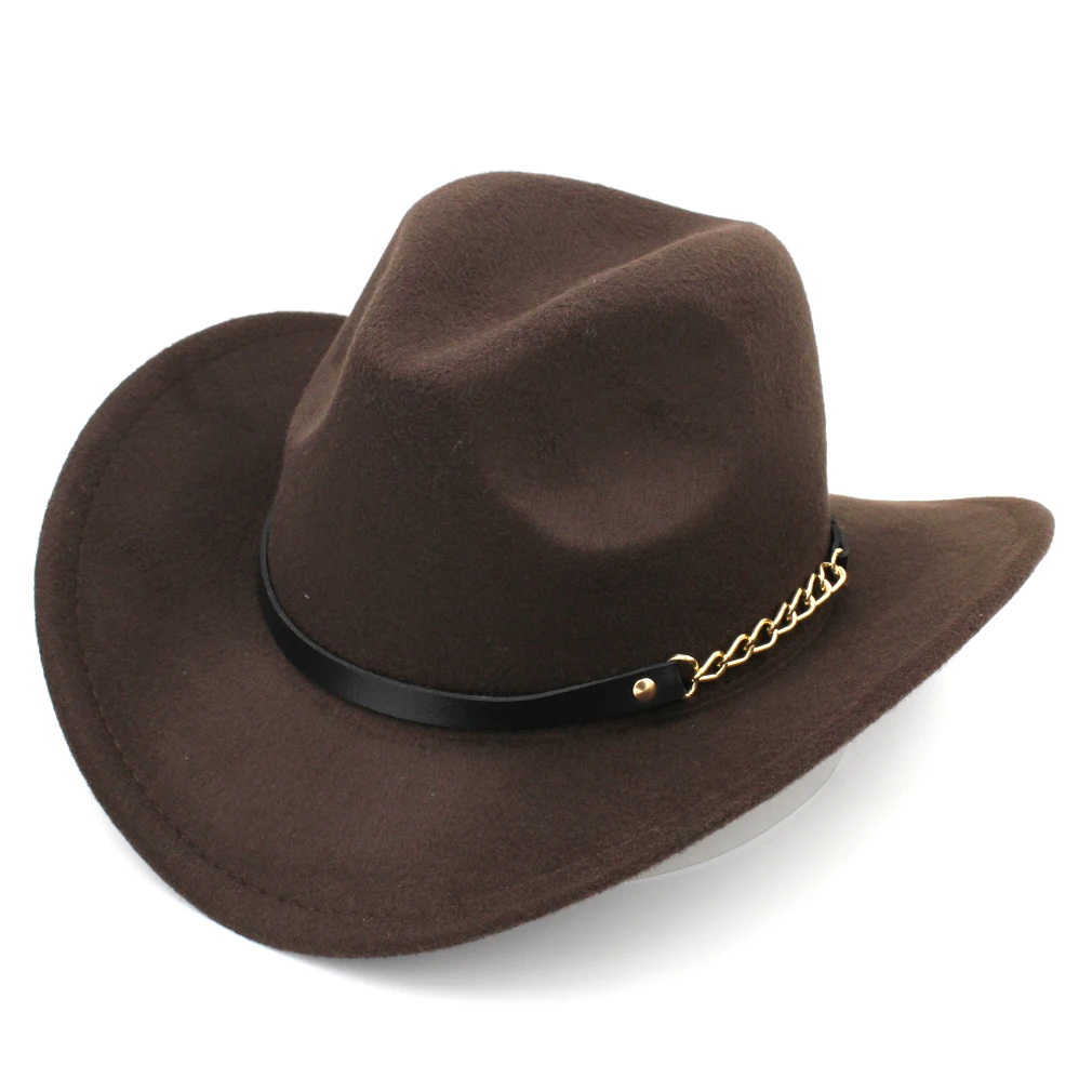 Mistdawn Wide Brim Cowboy Hat For Women Cotton Fedora Sun Hat With Adjustable Band Western Rodeo Party Cosplay Cap 9 Colors