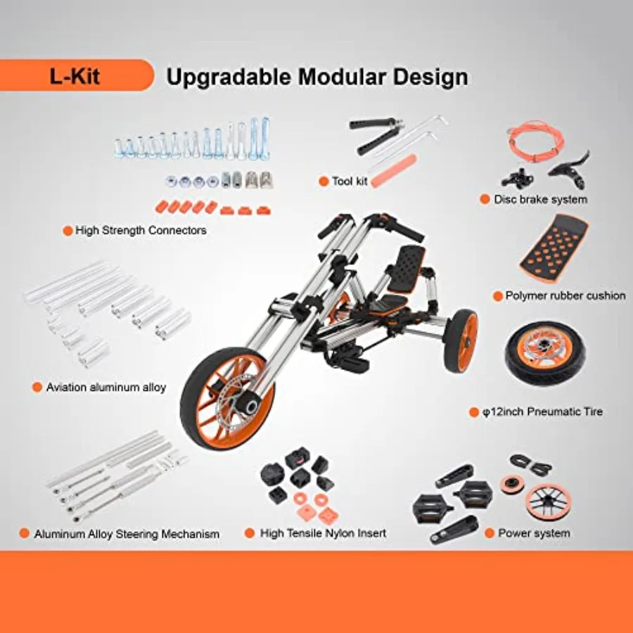 Rowerek biegowy dla dzieci w wieku 1-4 lat, trójkołowy rower na zewnątrz z funkcją hulajnogi, zabawka do jeżdżenia dla maluchów 20 w 1, srebrny, nie-E