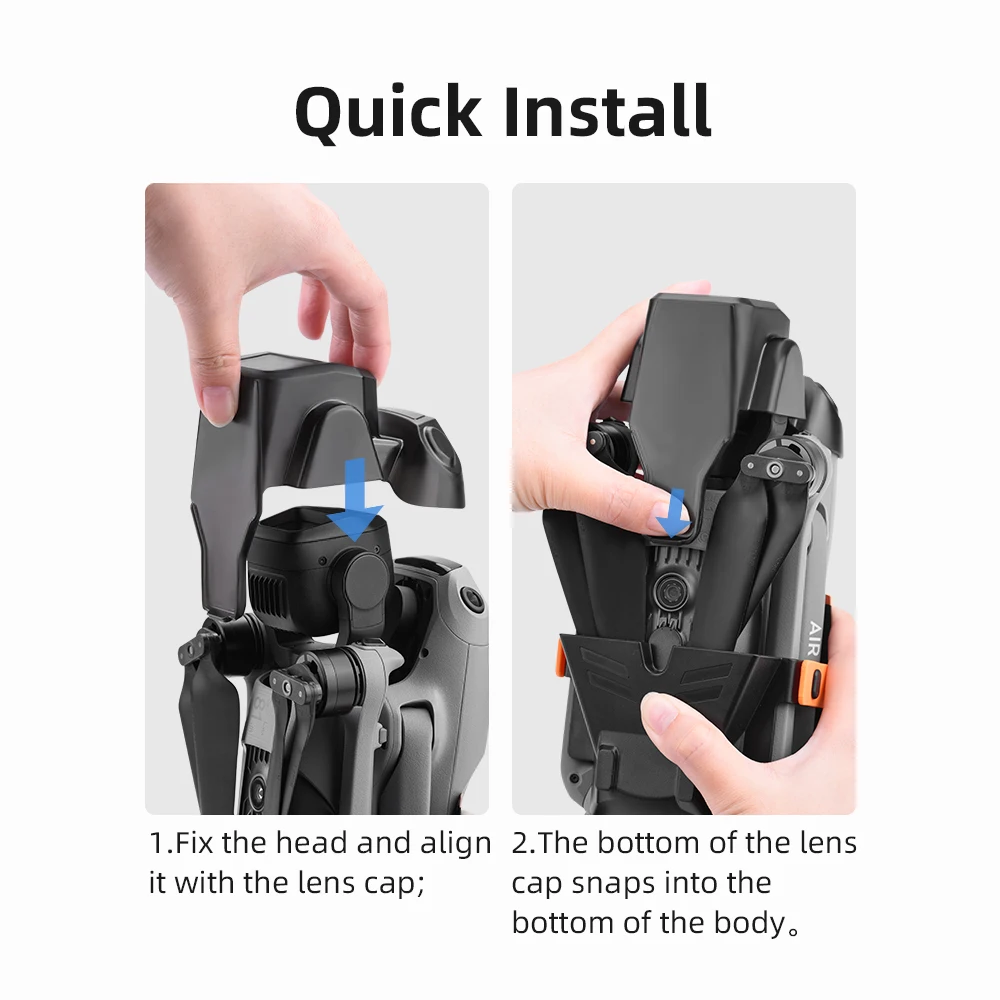 BRDRC Lens Cap For DJI AIR 3S Scratch-proof Protector Gimbal Camera Cover Anti-dust Guard Shell For Air 3S Protective Accessory