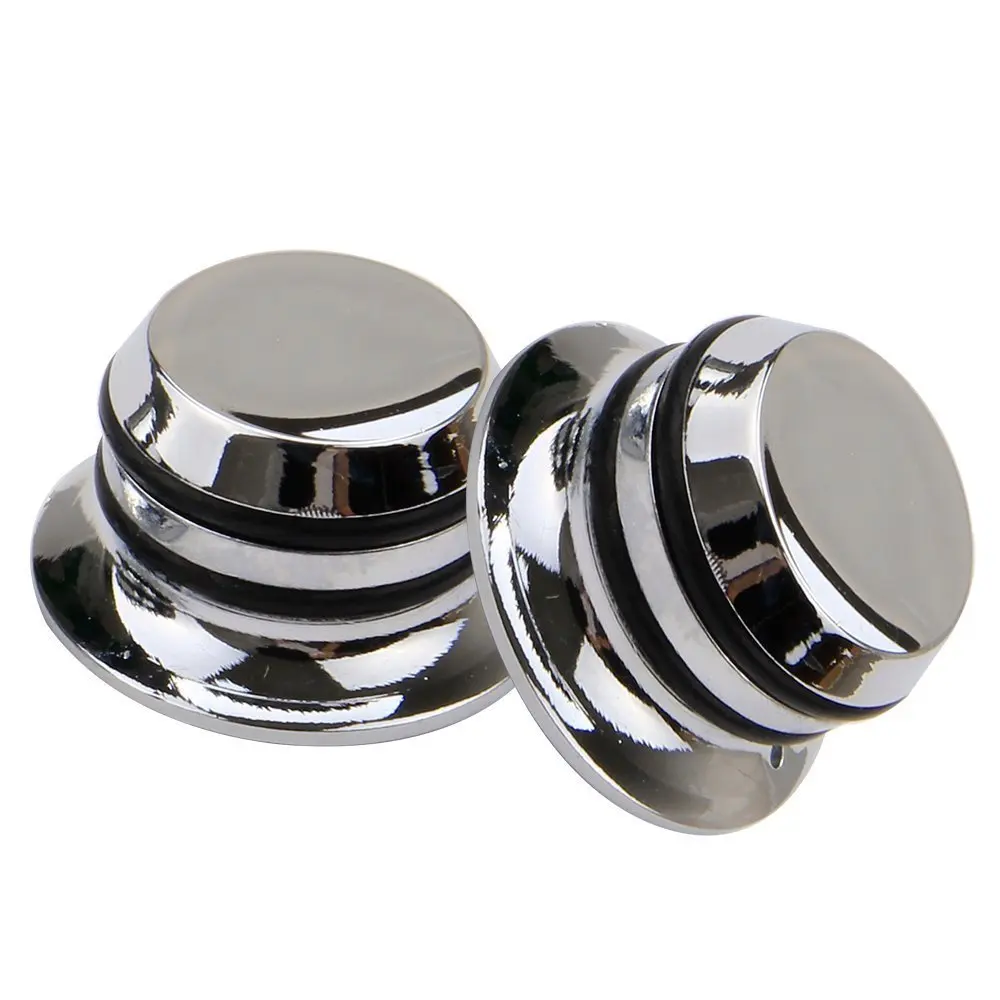 3Pcs Guitar Metal Top Hat Tone Tuning Knobs For Electric Guitar Lp Chrome