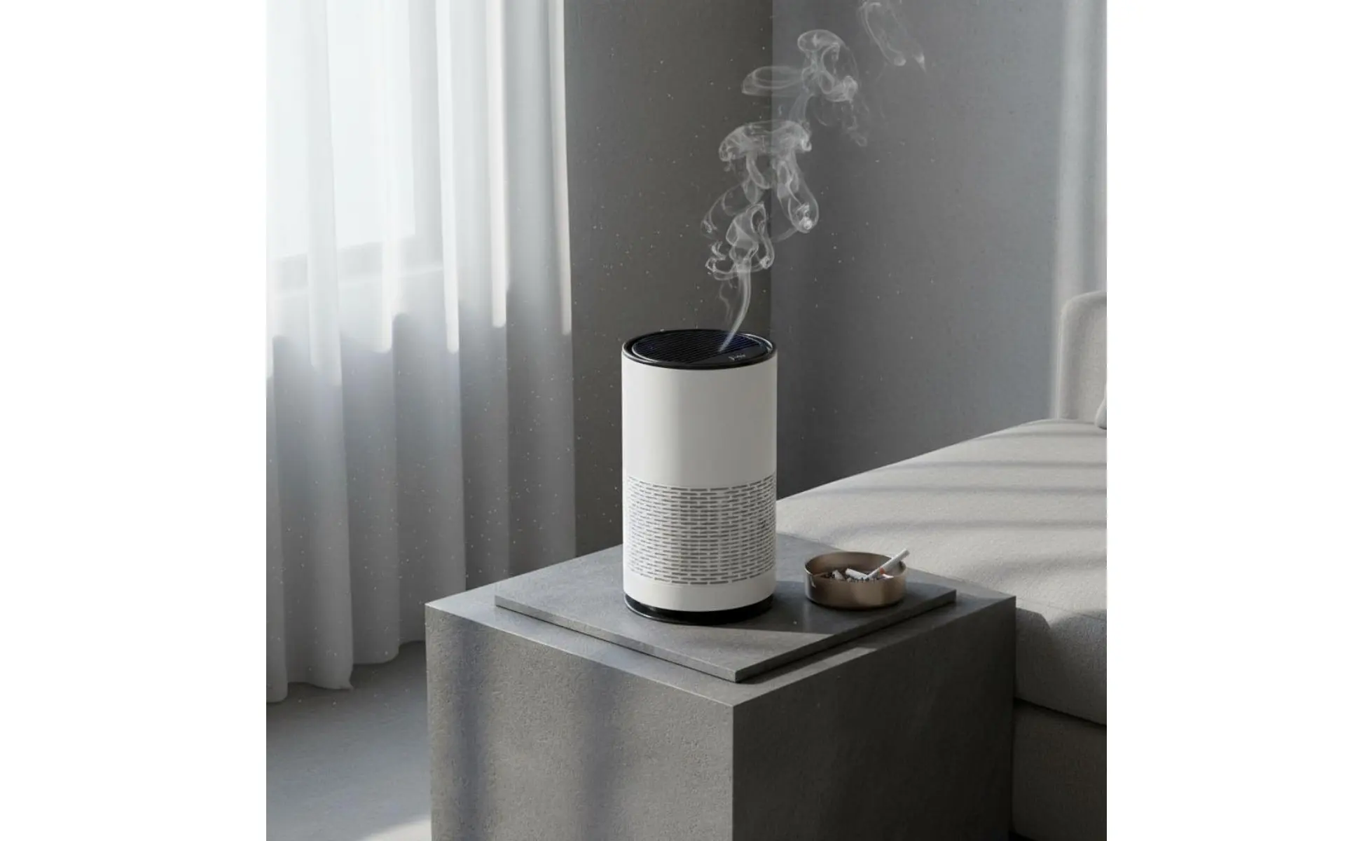 Smoke Eater Removes Allergens & Odors Desktop Smoke Screen Desktop Air Purifier Quiet Function Small Air Purifier for Bedroom