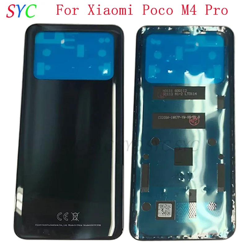 

Back Door Battery Cover Housing Case For Xiaomi Poco M4 Pro Rear Cover with Adhesive Sticker Repair Parts