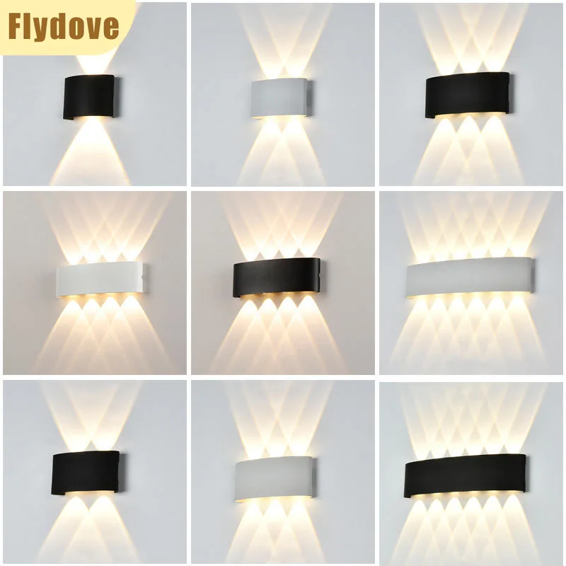 

Korean Style LED Black Wall Lamp 4W 6W 8W 10W Outdoor Courtyard Corridor Attic Living Room Bedside Home Lighting Decoration Lamp