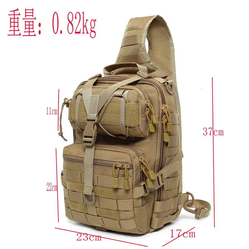 

‌Vintage Casual Tactical Crossbody Bag for Outdoor Travel Unisex Waistpack Sundry Bags Waterproof Sling Pack Chest Shoulder Bag