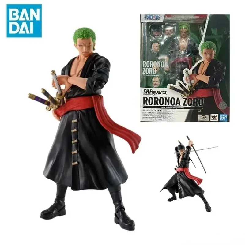 

In Stock 100%Original Bandai ONE PIECE S.H.Figuarts Raid on Onigashima Roronoa Zoro Action Figure Toy Gifts Collectible Model