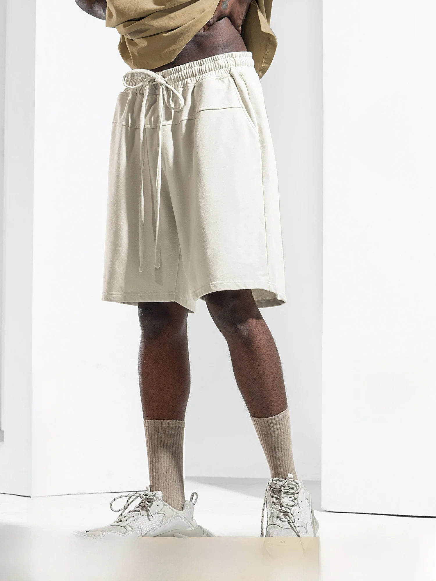 

Мужские летние свободные брюки Bodydr прямого кроя, повседневные спортивные штаны из дышащей смеси полиэстера и хлопка