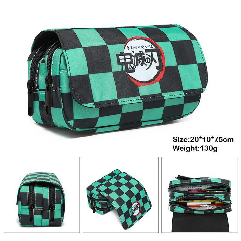 

Demon Slayer Pencil Case Customized Flip Top Double Layer Large Capacity Pen Box Anime Peripheral Student Stationery Fo Rpupil