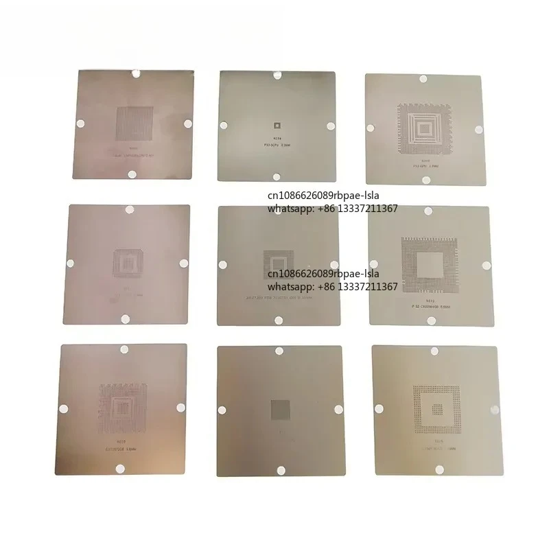 Full Set 419 Pcs 90*90mm BGA IC Reballing Stencils for Notebook Laptop Game Machine Manual Stencil Machine