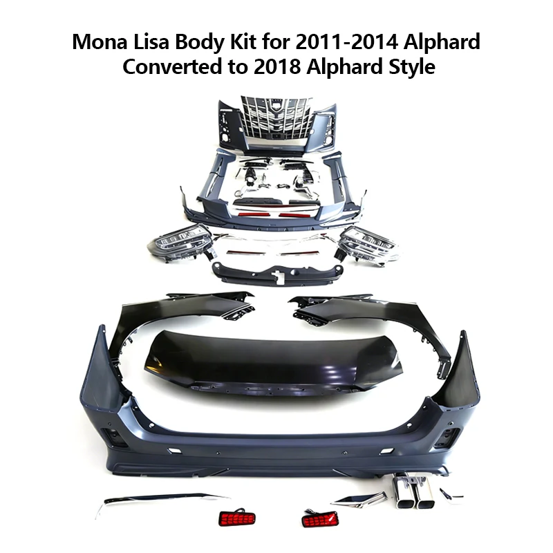

Высококачественный комплект обвеса Monalisa для Alphard 2018 года (передний и задний бамперы) для Alphard 2011-2014