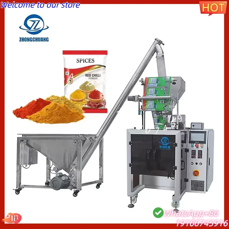 CE Certificate Multi-functional Powder Packing Machine Chili Seasoning Powder Spice Powder Small Back Seal Sachet Packaging