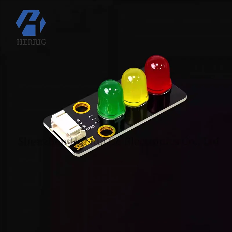 

LED traffic signal module 5V traffic light emitting module electronic learning building block programming single control board