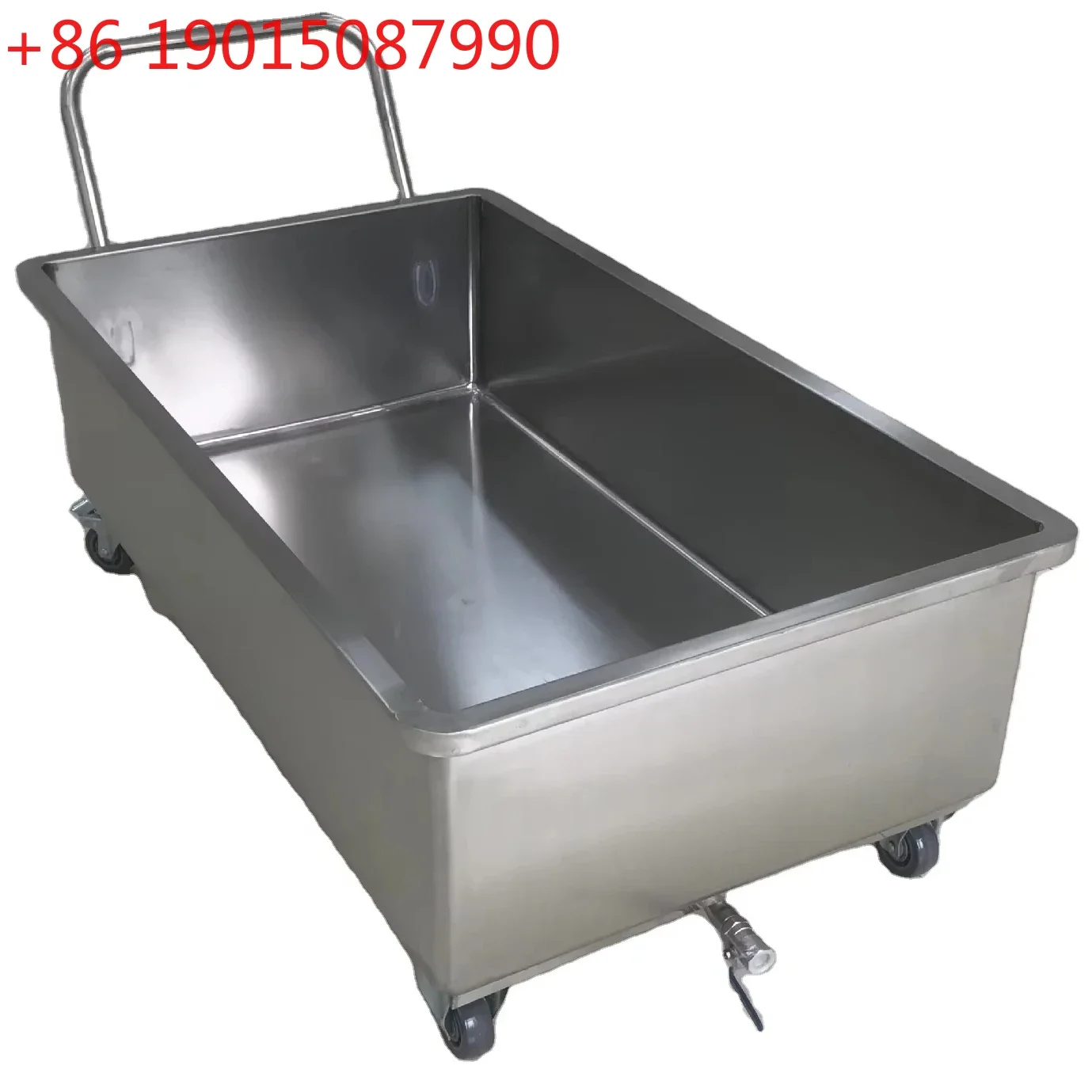 

Тележка для мяса 200 л, контейнер для курицы из нержавеющей стали 304, тележка для перевозки продуктов HJ-LC200