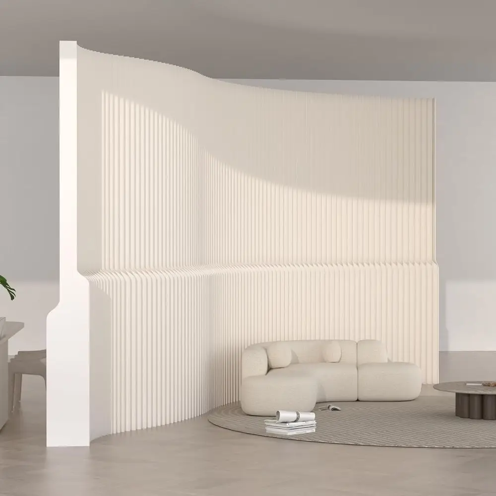 

Paper Crated olding Room Divider lexible Accordion Privacy Sn, Adjustable Temporary Space Partition or Home/Oice, 5.25-9.19 T Ta