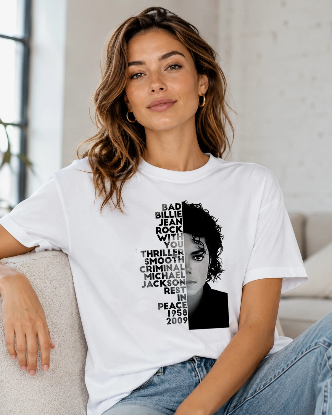 Michael Jackson King of Pop T Shirts Woman Short Sleeve King of Pop Era T-Shirt Casual Fashion Harajuku Kawaii Y2K Clothing view 4