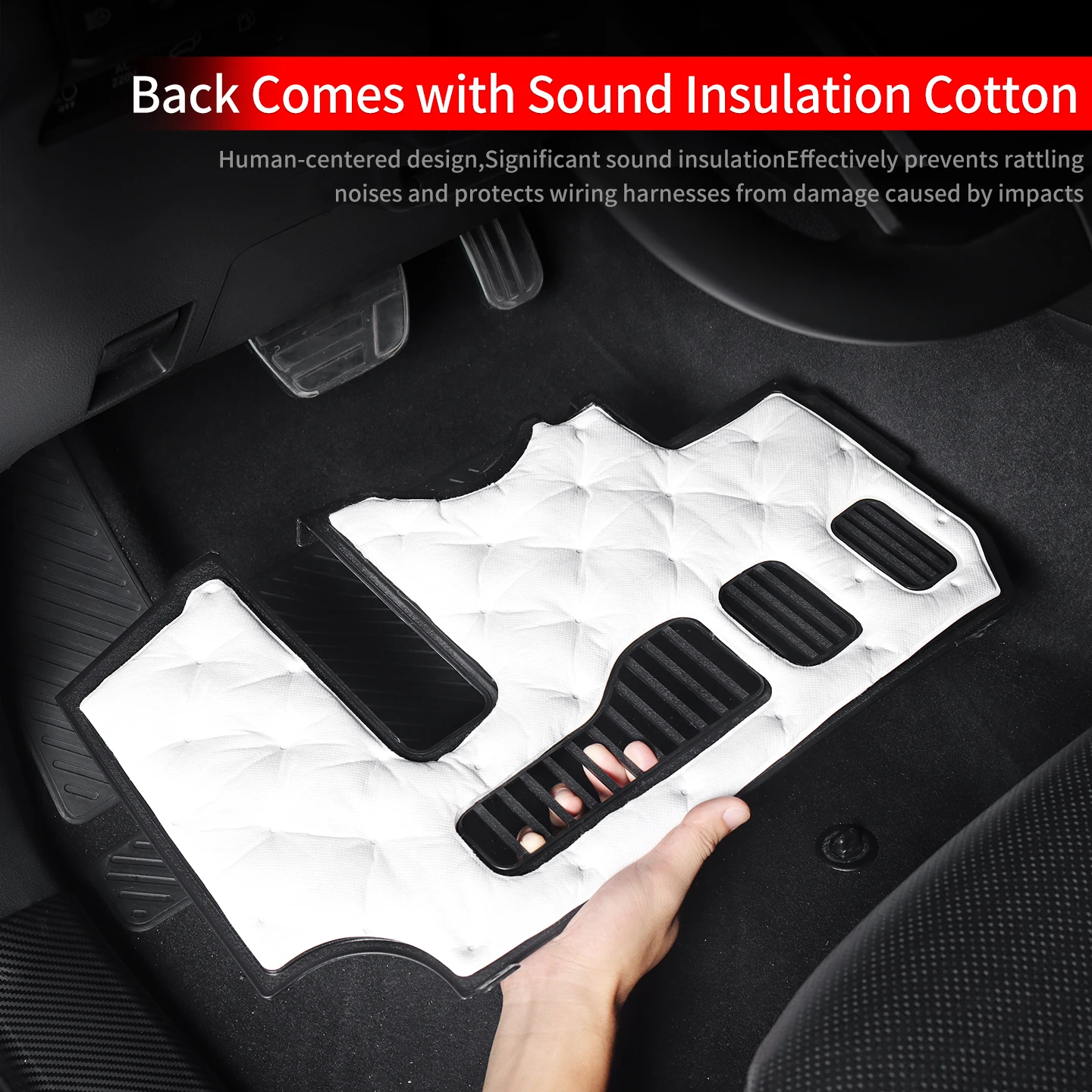 For 2024-2027 Toyota Land Cruiser LC250 J250 Steering Wheel Bottom Cover Sound Deadening Panel Interior Styling Accessories