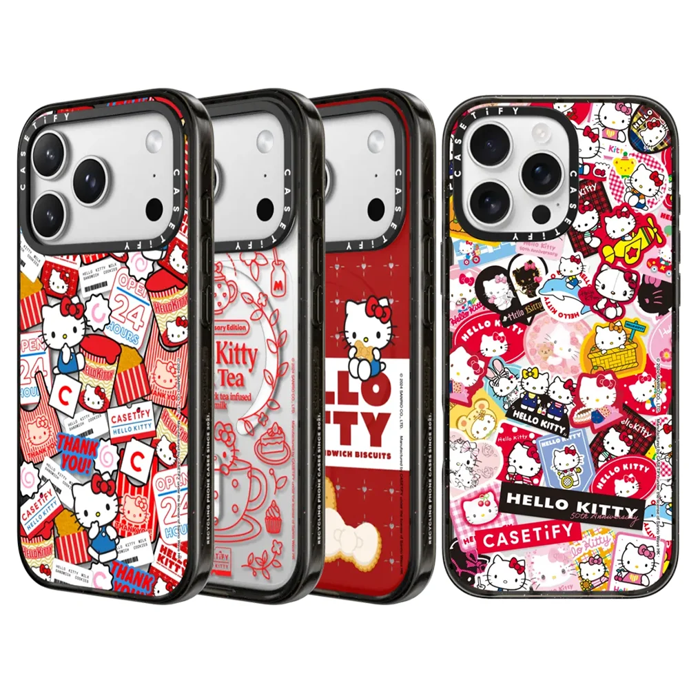 CASETiFY Co-brand Hello Kitty Series Magnetic Drop-proof Case for iPhone 13 14 15 17 16 Pro Max Air Plus Protect Cover
