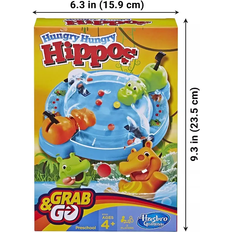 Hasbro Elefun Friends Hungry Hungry Hippos Grab Go Game Toys Family Party Funy Toys Desktop Board Games Collection Decoration