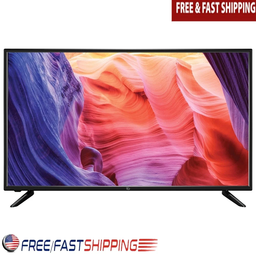 تلفزيون DLED 40 بوصة 1080 بكسل عالي الدقة قابل للتركيب على الحائط HDMI USB مكون مدخلات مكبرات صوت ستيريو ميزات مشغل الوسائط